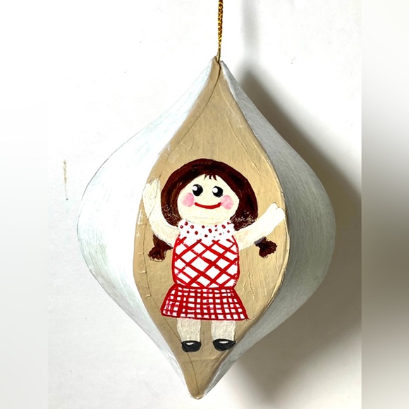 ORIGINAL Hand Painted Land of Misfit Toys 6-Sided Paper Mache Christmas Ornament - Picture 4 of 10